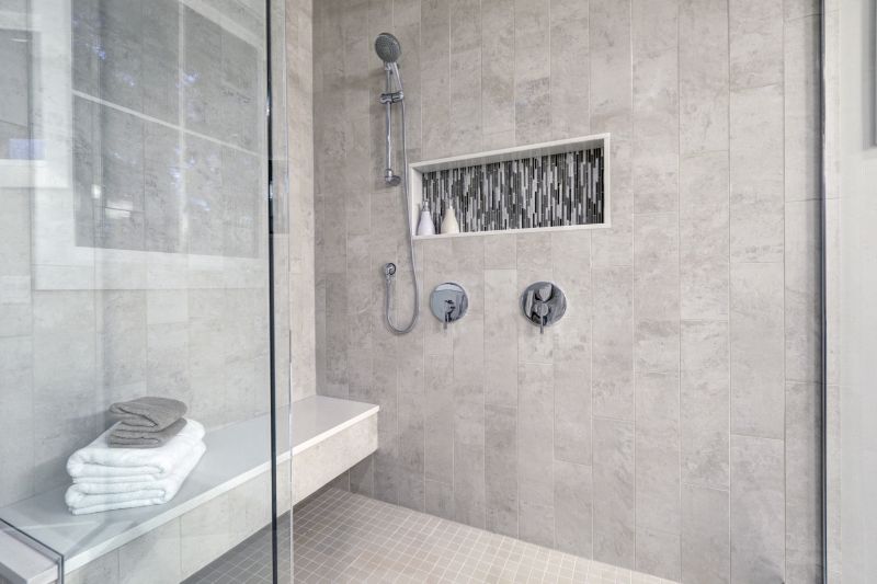 Contemporary Shower with Fixtures